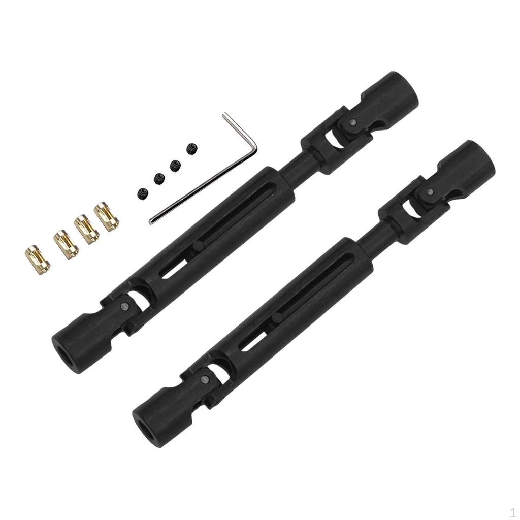 2 Pieces RC Car Drive Shaft 1/12 Metal Shafts Upgrade DIY 69mm-93mm CVD Transmission Joint for