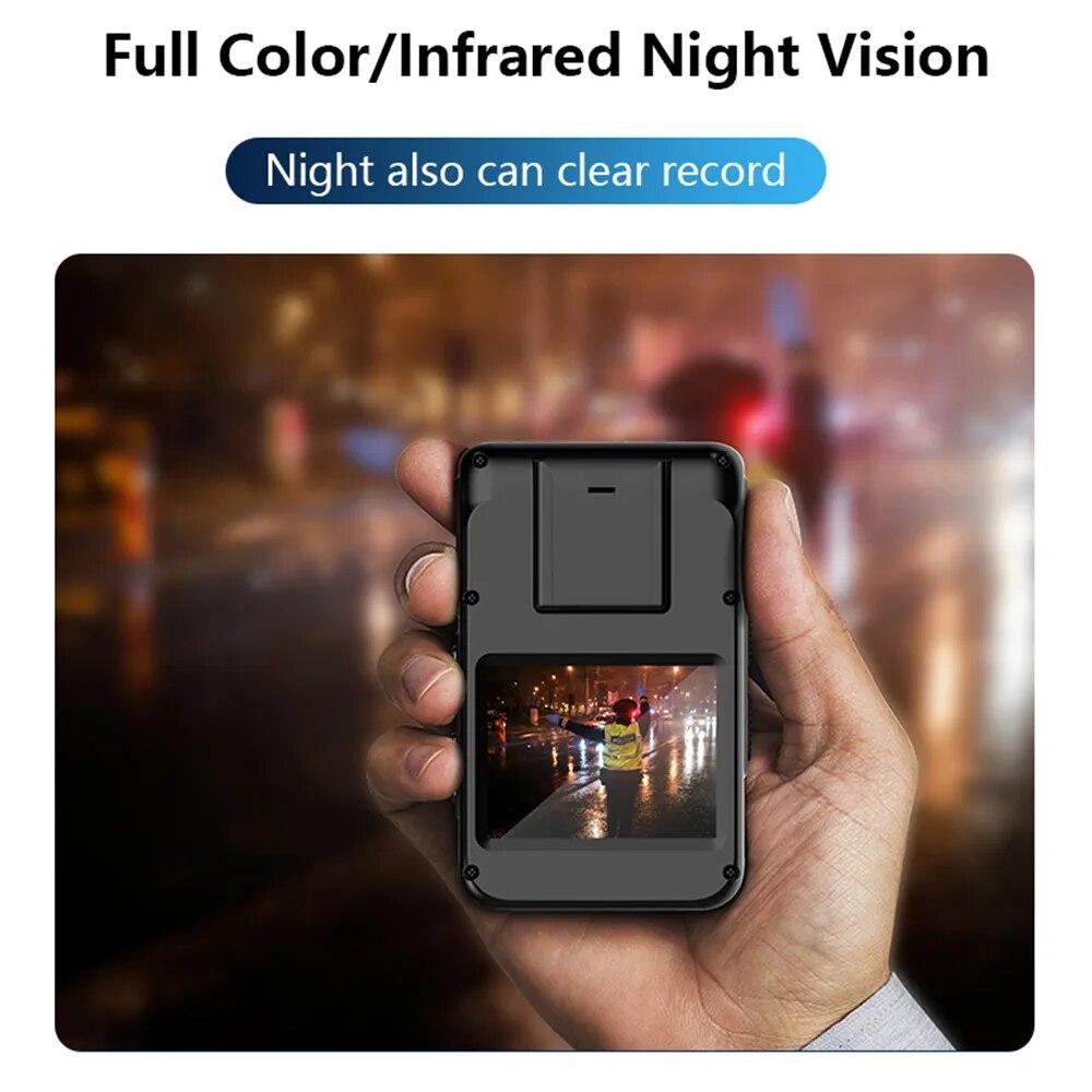 4K Wearable Body Camera, WiFi Action Camera, Night Vision, Waterproof, 2.0-inch IPS Touchscreen