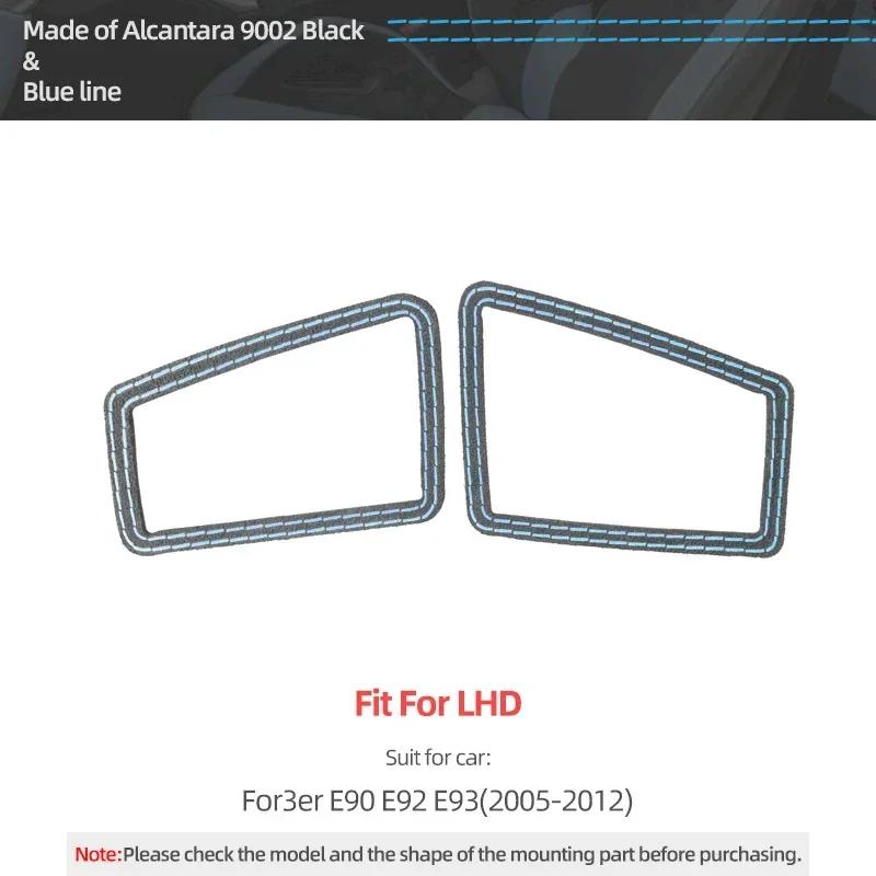 Made of Alcantara For BMW E90 E92 E93 Dashboard Panel Side Air Vent Outlet Trim Stickers 2pcs Car Interior Tuning Accessories