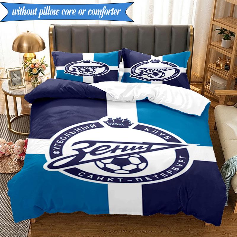 3PCS zenit st petersburg Printed Soft Bedding Set,Including 1pc Duvet Cover And 2pcs Pillowcases Perfect for Bedroom, Dormitory, Fan gift
