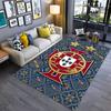 Portuguese Heritage Emblem carpet printing Living room and bedroom mats Doormat Dormitory decoration Christmas gifts