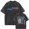 Washed Vintage Rap Band PNL Tour  Tshirts Famous Le Monde Chico Album Tshirt Men Women Hip Hop Fashion Oversized T Shirts