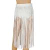 Women Ladies Fashion Faux Leather Adjustable Hippie Boho Waistband Long Fringe Tassel Skirt Belt