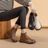 Soft-soled Leather Casual Wool Cotton Shoes Platform Short Boots Martin Boots Warm Women's Shoes Autumn and Winter