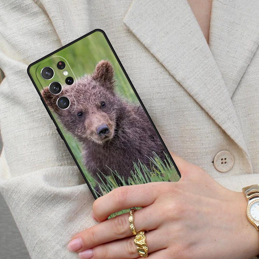 Чехол для телефона 'Медвежонок' для Samsung Galaxy S26 Ultra S25 S24 S23 S22 S21 S20 Note10