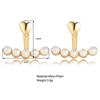 Элегантные серьги-пусеты в форме сердца золотого цвета с жемчугом, корейская модная бижутерия для женщин, аксессуары для девушек оптом
