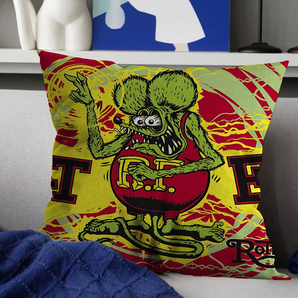 RRat Fink Pillow Cover for Bedroom Room and Living Room Sofa Decorative Cushion Cover