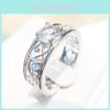 Sapphire Rings Inlaid Women Jewelry Decoration Fashion Gifts Design Elegant