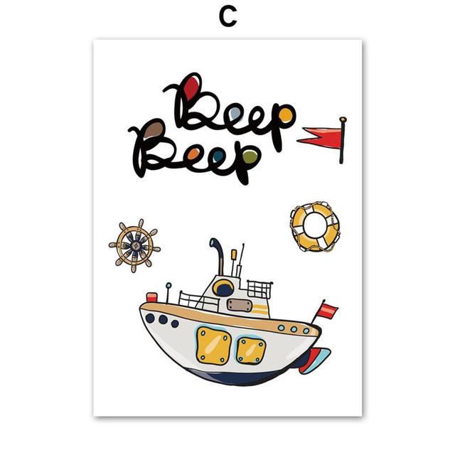 Для автомобилей мультфильм плакаты и принты для гостиной ребенок детская комната украшения смешные принты на холсте вождение для домашнего декора детская комната без рамки