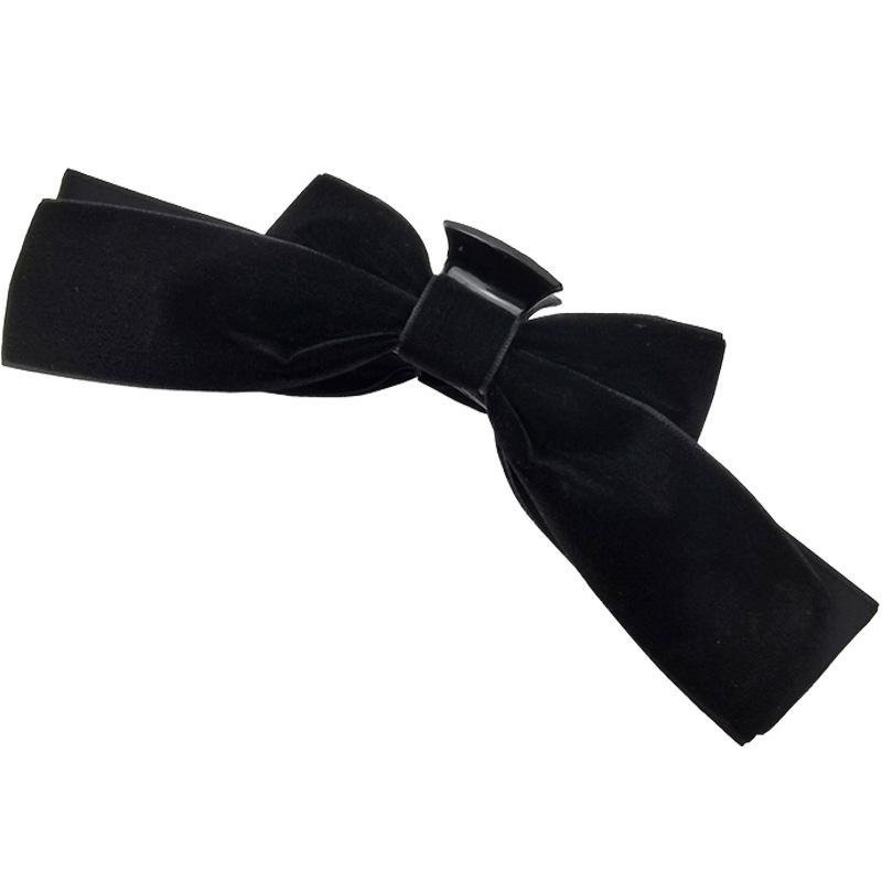 Французская застежка-бабочка, черная бархатная застежка для волос, сетка, красный темпераментный головной убор, корейский элегантный зажим для волос с ложкой на затылке, новый стиль