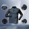 2Pcs/Set Men's Quick-drying Fitness Suit Half-zip T-shirt Trouser Set Sports Track Field Clothes Breathable Sportswear for Running Cycling