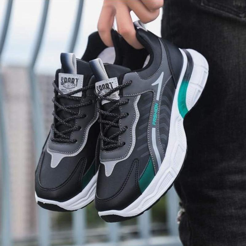 Осень Зима Модные Кроссовки Мужские Кроссовки на Платформе для Бега Уличные Теплые Износостойкие Повседневные Кроссовки Модная Обувь для Мужчин