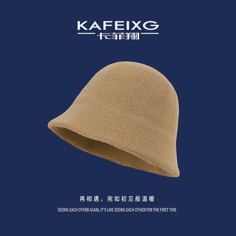 Маленькое лицо, черная рыбацкая шляпа, детская осенне-зимняя универсальная защитная повязка для лица, панама с короткими полями, теплая шерстяная шапка-ушанка