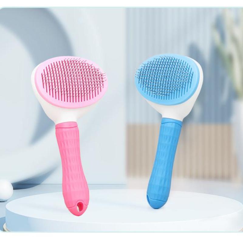 Pet Hair Removal Brush Dog Hair Comb Stainless Steel Automatic Hair Fading Cat Comb Pet Cleaning Grooming Supplies