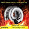 1.5m Stainless Steel High-Temperature Resistant Corrugated Flexible Exhaust Hose for Heaters and Gas.