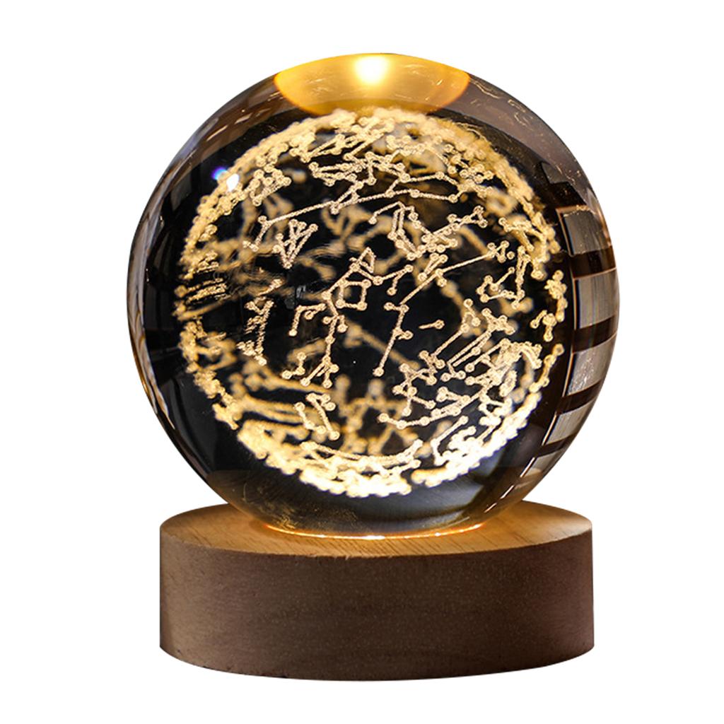 Астрономические хрустальные огни, светящиеся планетарные галактики, шары астронавтов, ночные огни, прикроватные светильники, украшения для Рамадана, светильники для настроения