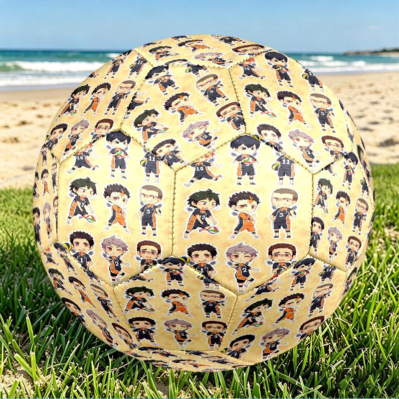 Haikyu Print Size 5 Soccer Ball, PU Wear Resistant Football for Match Training and Daily Practice, Birthday Gift for Soccer Fans