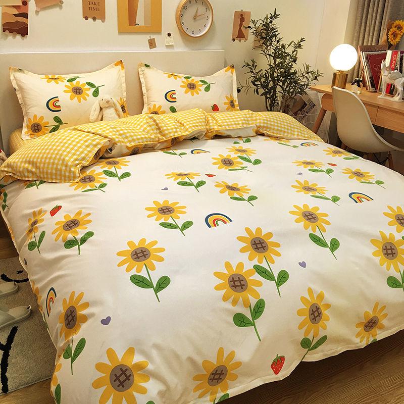 Прекрасная кровать, вымытый хлопок, комплект одеял с сердечками для девочек, комплект принцессы ветра, четыре предмета