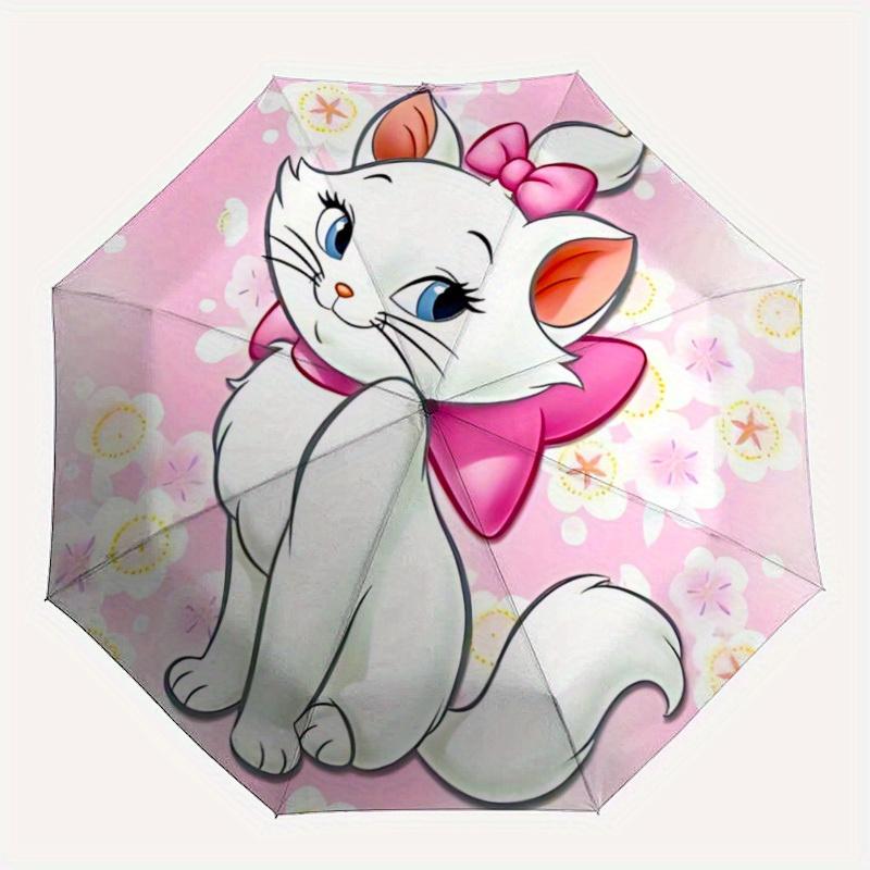 1pc The Aristocats, Marie Automatic Umbrella 8-Bone Design Compact Gear for Outdoor Travel,Perfect Gift for Friends' Birthdays yy250815018