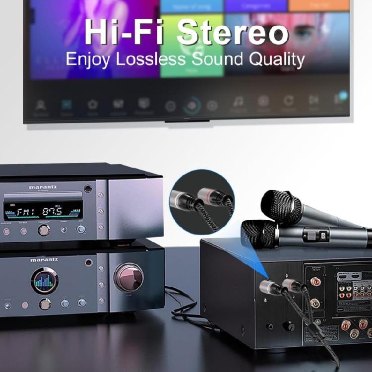 Профессиональный аудиокабель 3,5 мм на 2 RCA HIFI с плетеным экранированным покрытием для долговечности