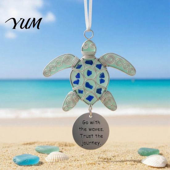 Unique Housewarming Gifts for Friends Coastal Spirit Hanging Ornament, Durable Acrylic Decorative Pendant, Sea Wave Ornament Inspired Home Accents