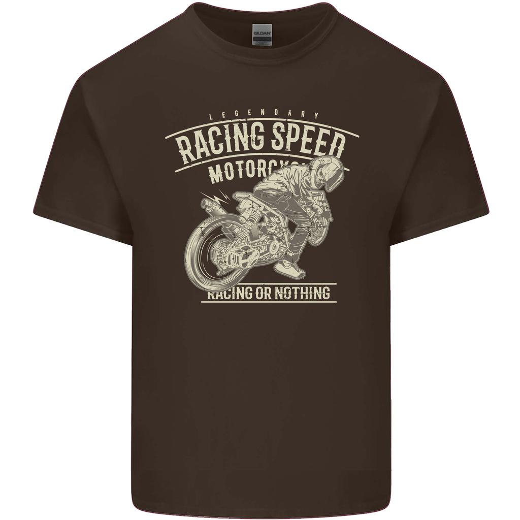 Motorcycle Racing Biker Skull Motorbike Unisexs Light Cotton TShirt