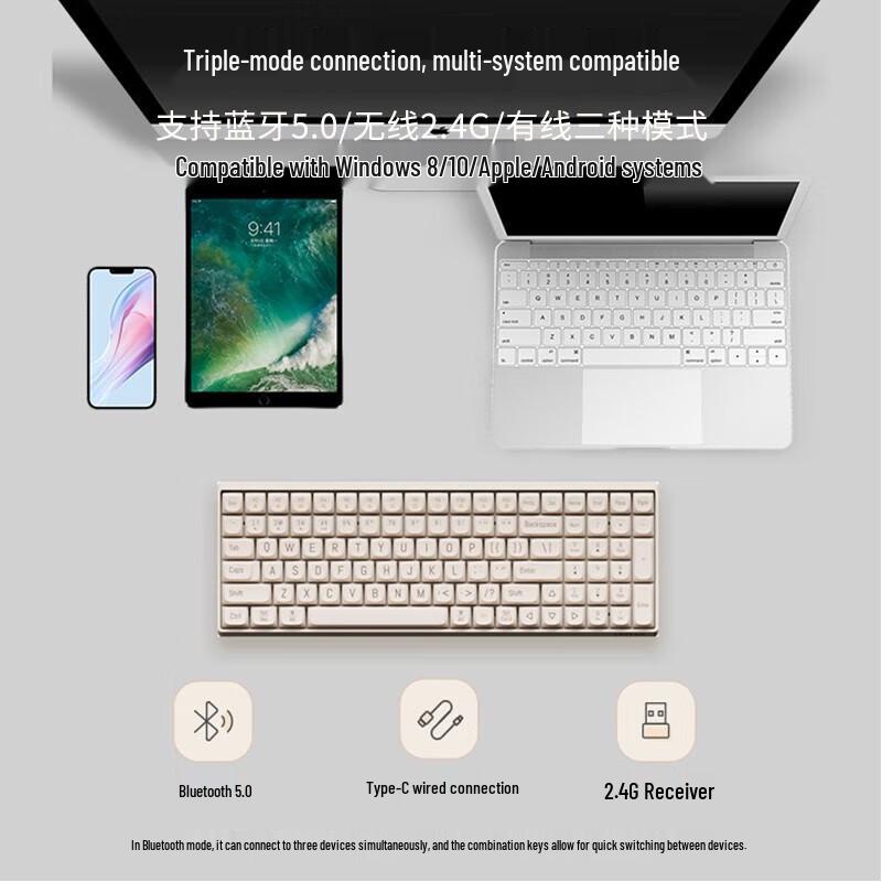 LOFREE Xiaoqiao 100 Tri-Mode Hot-Swappable Mechanical Keyboard