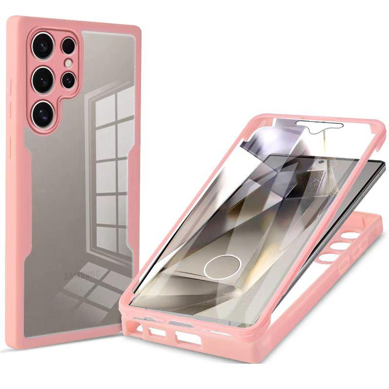 Чехол с полной защитой 360 для Samsung Galaxy S22 Ultra S21 S22 Plus A51 A72 A52 A32 A12 M12 A53 A33 Двусторонний ТПУ чехол для телефона