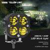 40W Led Spotlight Running Lights Watertight Square Headlight Fog Lights White/ Yellow For Car Motorcycle SUV ATV Truck