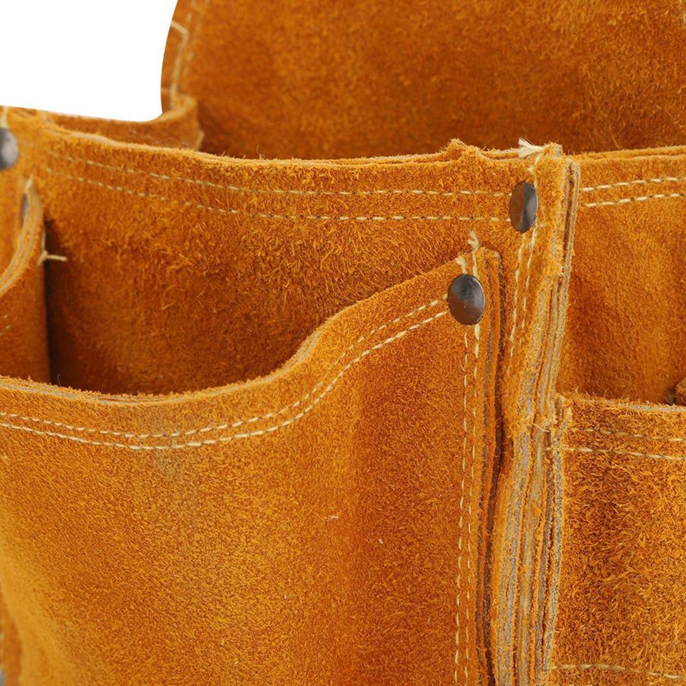 Thickened Drill Bag Multifunctional Leather Tool Pouch Durable Tool Storage Toolkit For Hammer