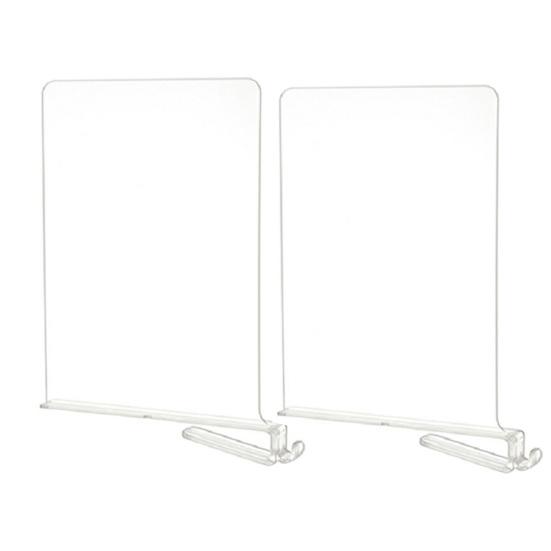 2/4/6Pcs Clear Acrylic Shelf Dividers Organizer Shoes Clothes Purses Blankets Closet Separators for Bedroom