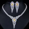 CMM Top Quality Pear Cubic Zirconia Luxury Women Wedding Evening Party Costume Jewelry Set