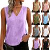Женская цветная хлопково-льняная майка свободного покроя, без рукавов, универсальная базовая топ