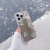 Чехол для телефона с зеркалом для макияжа с 3D-образным рисунком в виде сердца для iPhone 16 Pro Max 15 14 Pro 13 12 11, глянцевый, прозрачный, ударопрочный, тонкий чехол