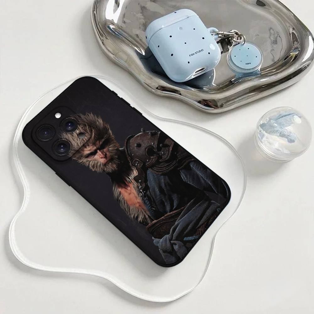 Чехол для телефона Black Myth Wukong Games Чехол для телефона Для Iphone 17 16 15 11 13 14 Pro Max X Xr Xs Max 12mini Черный корпус Защитный чехол