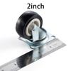 Set Of 4 1"/1.25"/2" PVC Furniture Casters Wear Resistant Mute Universal Heavy Trolley Wheels 360 Degrees Swivel Castor