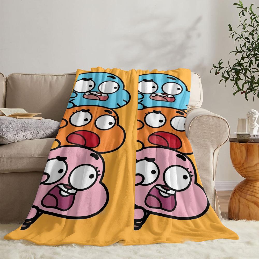 GUOYU Blanket The Aamazing World Of Gumballs Throw Soft Flannel Throw Summer Blanket Lightweight Cozy Nap Blanket for Sofa Bed Travel
