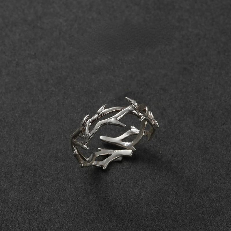 Punk Irregular Couple Rings Retro Hip-hop Personality Adjustable Finger Ring for Men Women Lovers Jewelry Gifts
