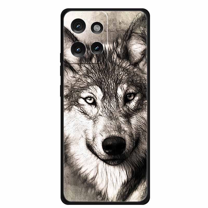 Чехол для Motorola Moto G75 5G Животные Мягкий Силикон ТПУ Чехлы для Телефона Задняя Крышка для MotoG75 Ударопрочный Защитный Новый Крутой Fundas