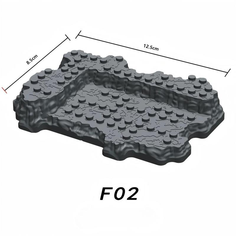 Конструктор Moc F01 Основание для скалы Универсальное основание для минифигурок DIY Модель пейзажа Аксессуар Образовательные игрушки для детей