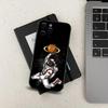 Мультяшный чехол для телефона 'Космический Астронавт' для Apple iPhone 15,14,13,12,11,Pro,X,XS,Max,XR,Plus,Mini Мягкий Черный Чехол