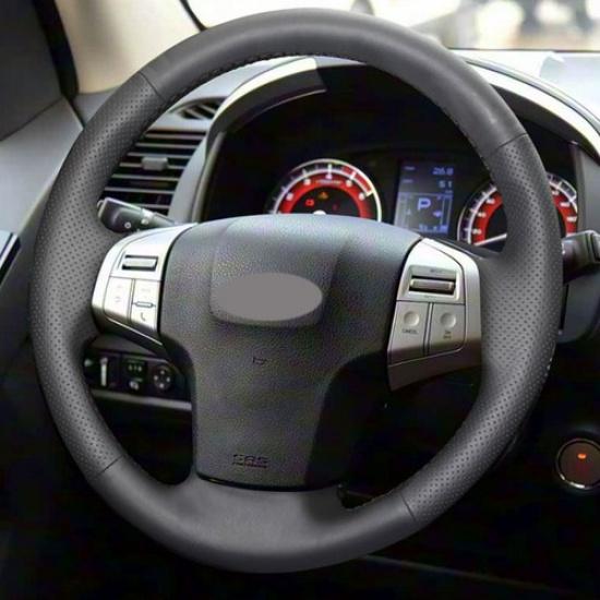 Чехол на руль своими руками из черной кожи для Isuzu D-Max MU-X 2013 2014 2015 2016