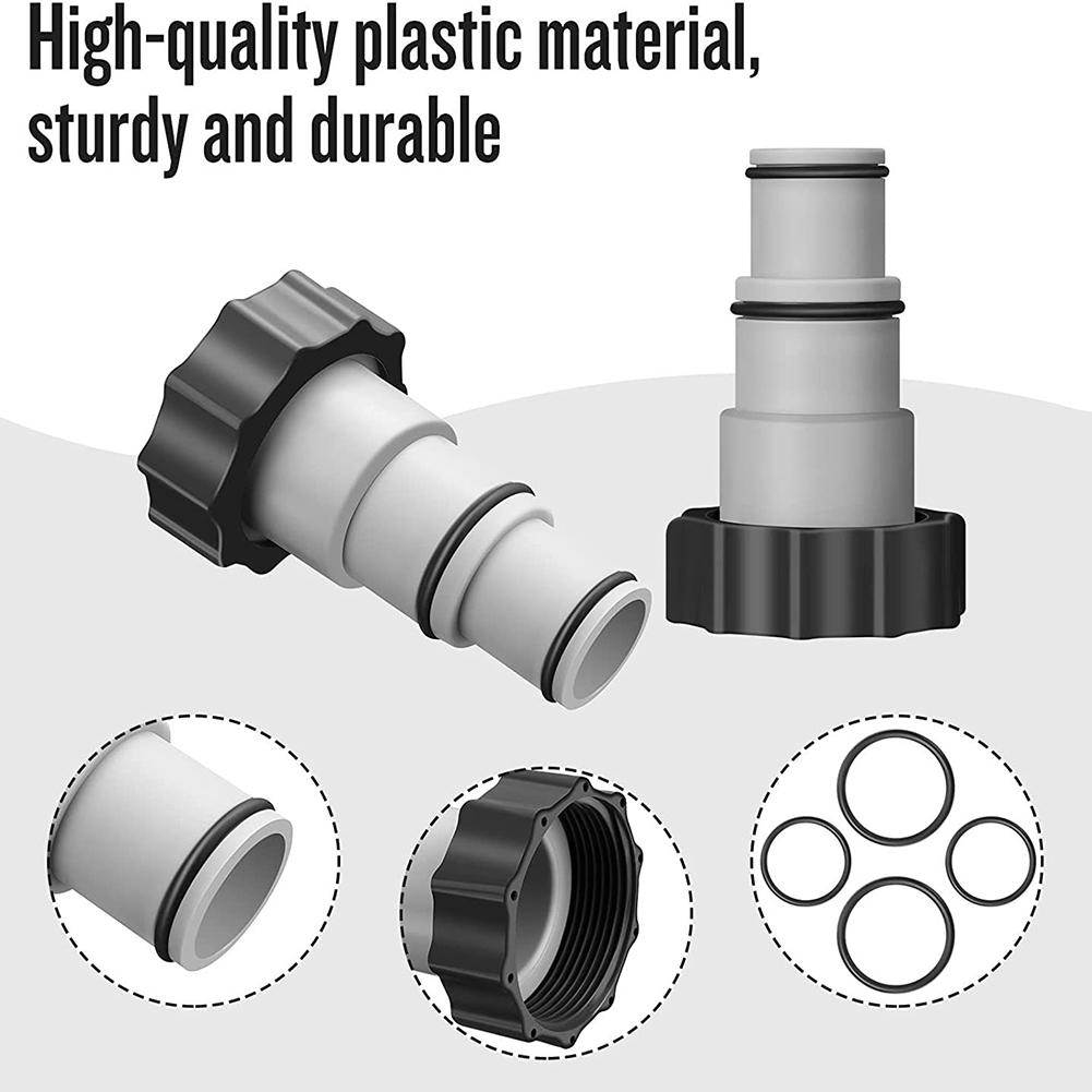 2-4PCS Replacement Hose Adapter Anti Leak Plastic Pool Drain Pump Thread Connection Valve Drain Adapter for Intex ARU