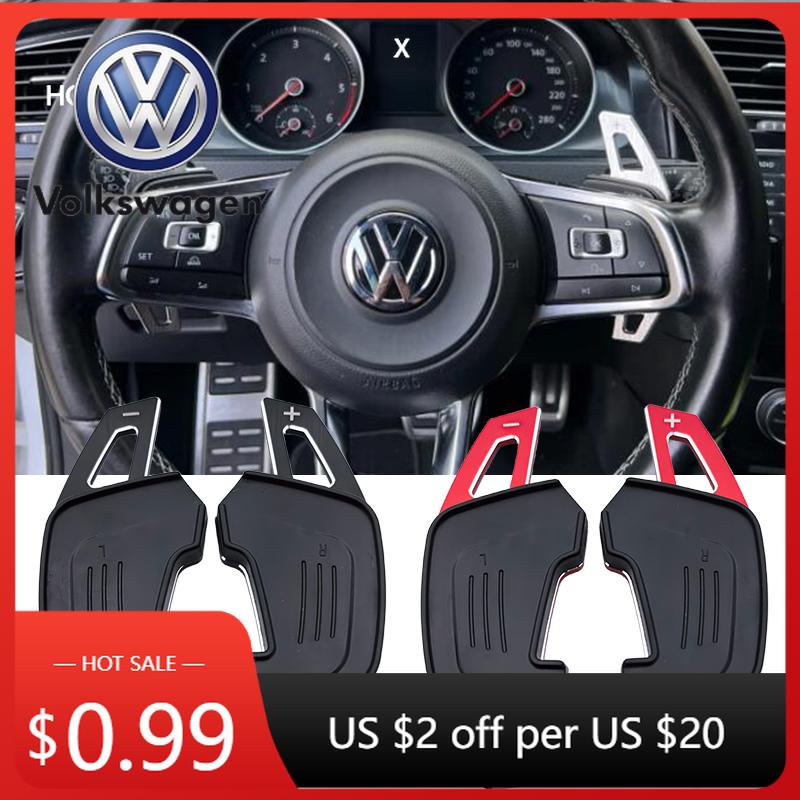 2026 Hot VOLKSWAGEN Car Steering Wheel Paddle Shift Extend Shifter Sticker For VW Golf 7 GTI MK7 GTE GTD RLINE Volkswage POLO Sc zf6