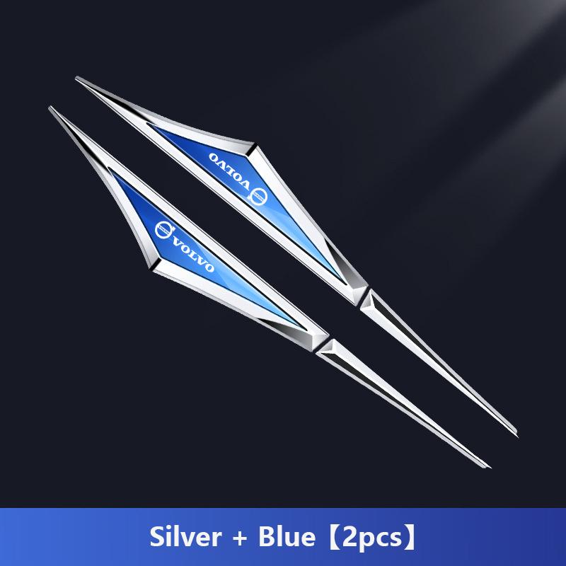 AAKA1 2pcs Metal volvo Logo Car Fender Side Wing Emblem Badge Sticker For VOLVO XC60 XC90 S60 S90 XC40 V90 S40 V40 XC70 C30 C70 S80
