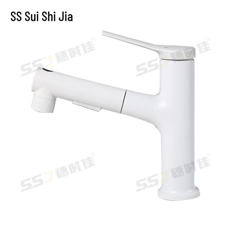 Bathroom Sink Faucet with Pull-Out Spray