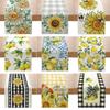 Sunflower Series Printed Table Flag Linen Home Kitchen Table Decoration Tablecloth