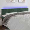 VidaXL LED Headboard Bedroom Furniture Double Bed Accessory Head of Bed Frame Interior Dark Green 3121809