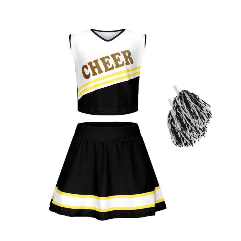 Kids Cheerleading Outfits Stage Performance Costume Teen Girls Football Baby Sports Dancewear
