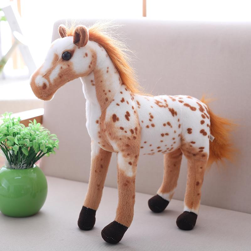 Plush Lifelike Horse Toy 4 Styles Stuffed Animal Doll Birthday Gift Horseplay Decor High Quality Toy